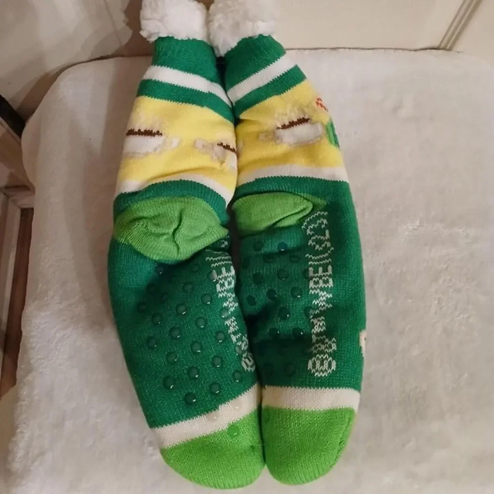 NWT Sherpa lined Friends Central Perk coffee socks 90s y2k